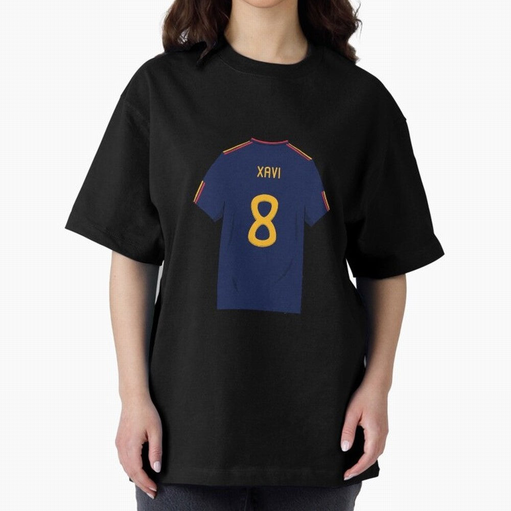 Xavi World Cup 2010 Jersey Oversized T-Shirt Represent Fans Who Live for FIFA World Cup 2026 Built around CR7, England, France and Netherlands Energy, Global Supporter Spirit, Legendary Goals, National Colors and Tournament Celebration; Great for