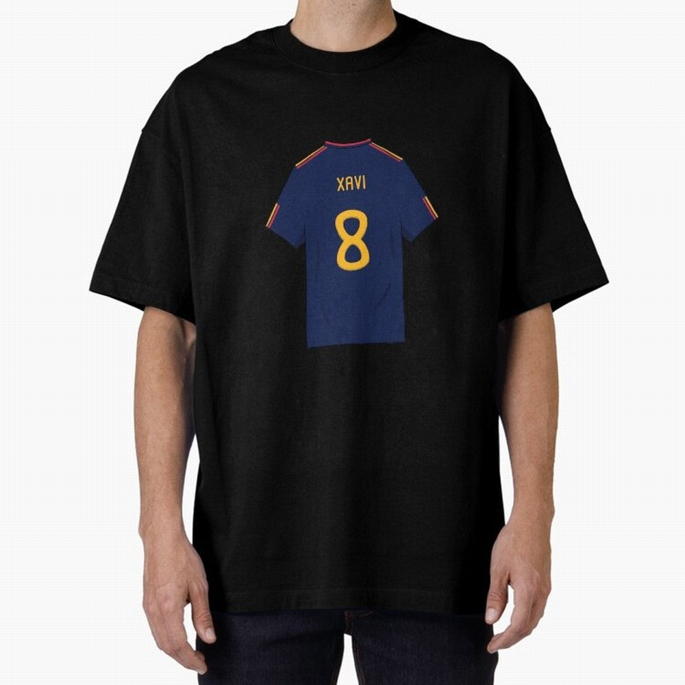 Xavi World Cup 2010 Jersey Oversized T-Shirt Represent Fans Who Live for FIFA World Cup 2026 Built around CR7, England, France and Netherlands Energy, Global Supporter Spirit, Legendary Goals, National Colors and Tournament Celebration; Great for