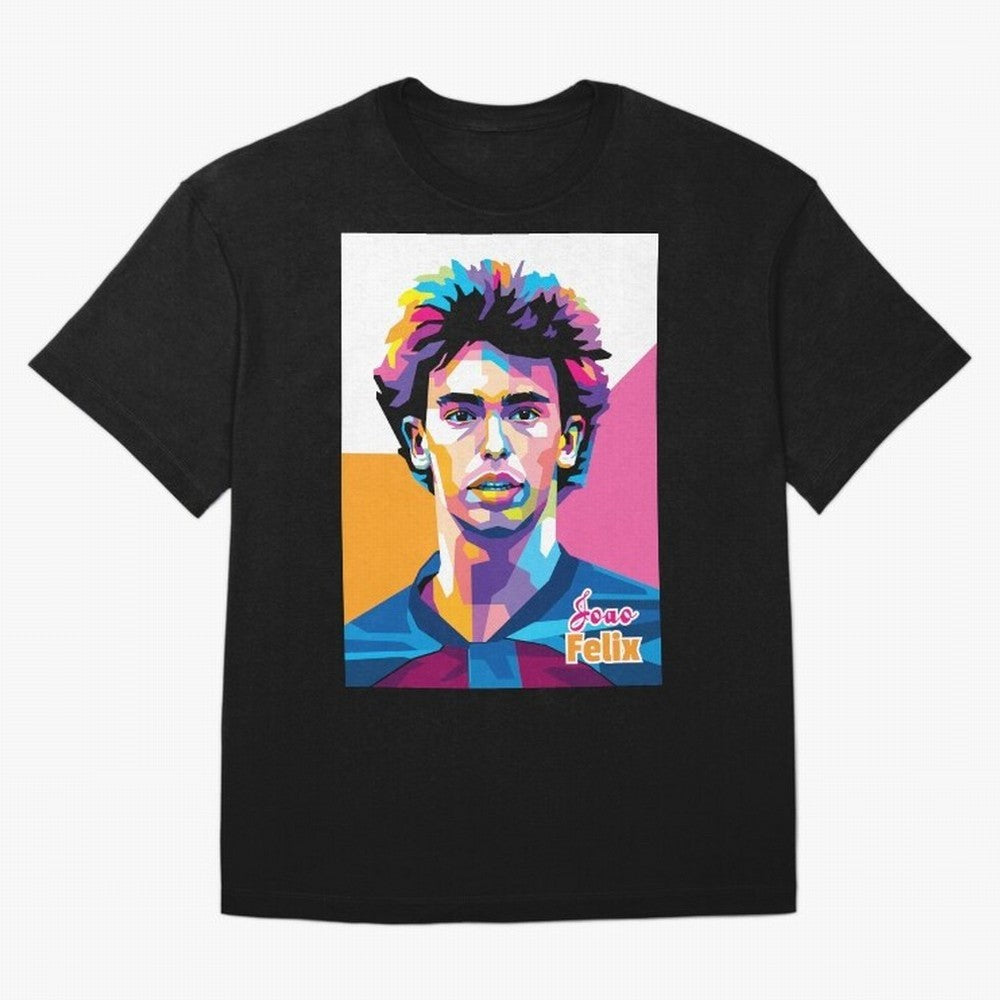 Joao Felix in WPAP Style Oversized T-Shirt Celebrate the Magic of FIFA World Cup 2026 Group Stage for Fans of Neymar and France and Portugal, Bringing Worldwide Fan Energy, Dramatic Goals, Stadium Lights and Championship Celebrations; Made for