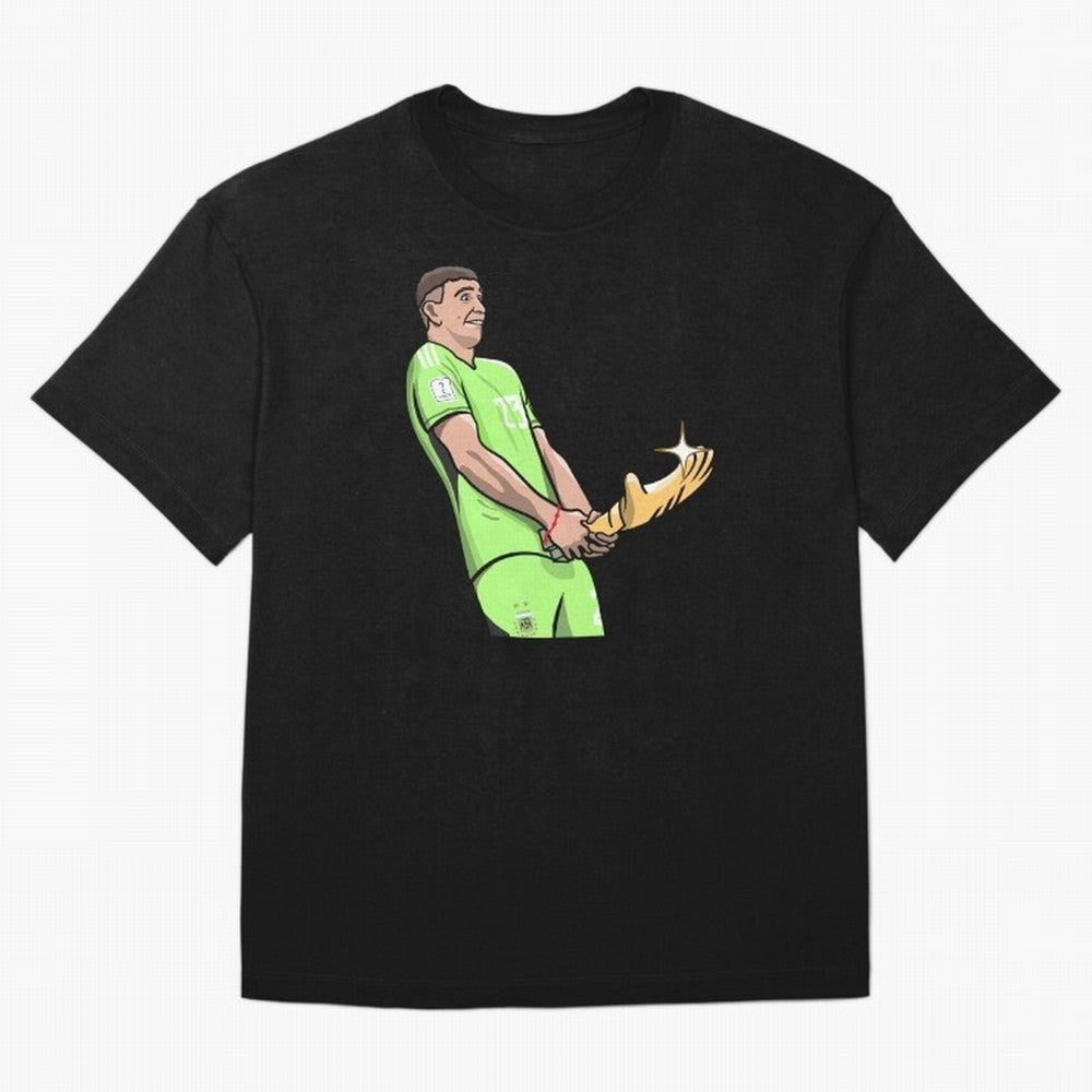 Emi Martinez the Savior Golden Glove Essential T-Shirt Feel the Trophy Chase of FIFA World Cup 2026 for Fans of Messi and Argentina, France and Brazil, Bringing Sports Nostalgia, International Competition, Famous Players and Unforgettable