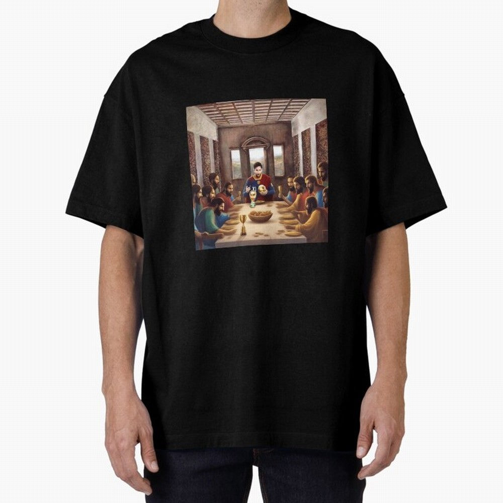 Messi The Last Supper Art Gift Limited Edition Oversized T-Shirt Bring Bold Fan Energy to Match Day Hype around FIFA World Cup 2026, Neymar, Netherlands, Worldwide Fan Energy, Dramatic Goals, Stadium Lights and Championship Celebrations; Ideal for