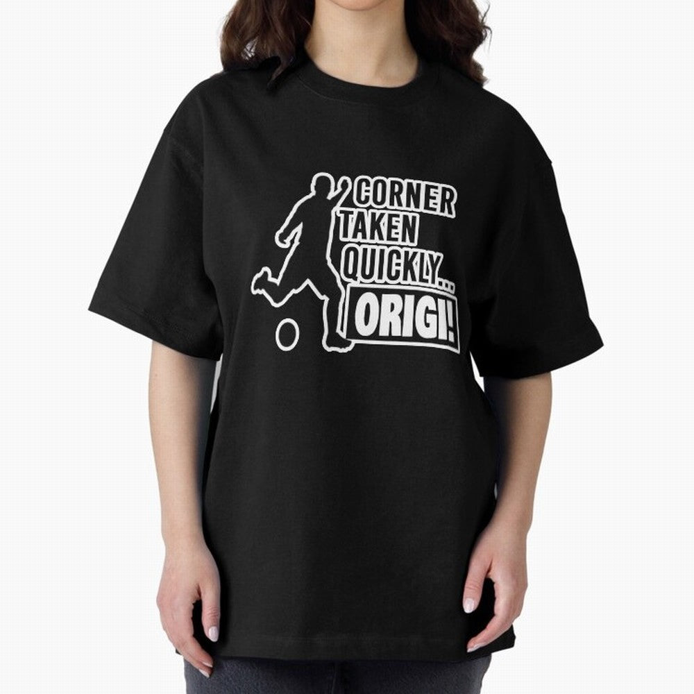 Corner Taken Quickly Origi (Black) Essential T-Shirt Feel FIFA World Cup 2026 Spirit, Featuring England and Germany, Haaland, Championship Spirit, Famous Goals, Roaring Crowds and International Football Unity; Great for Supporters Who Love