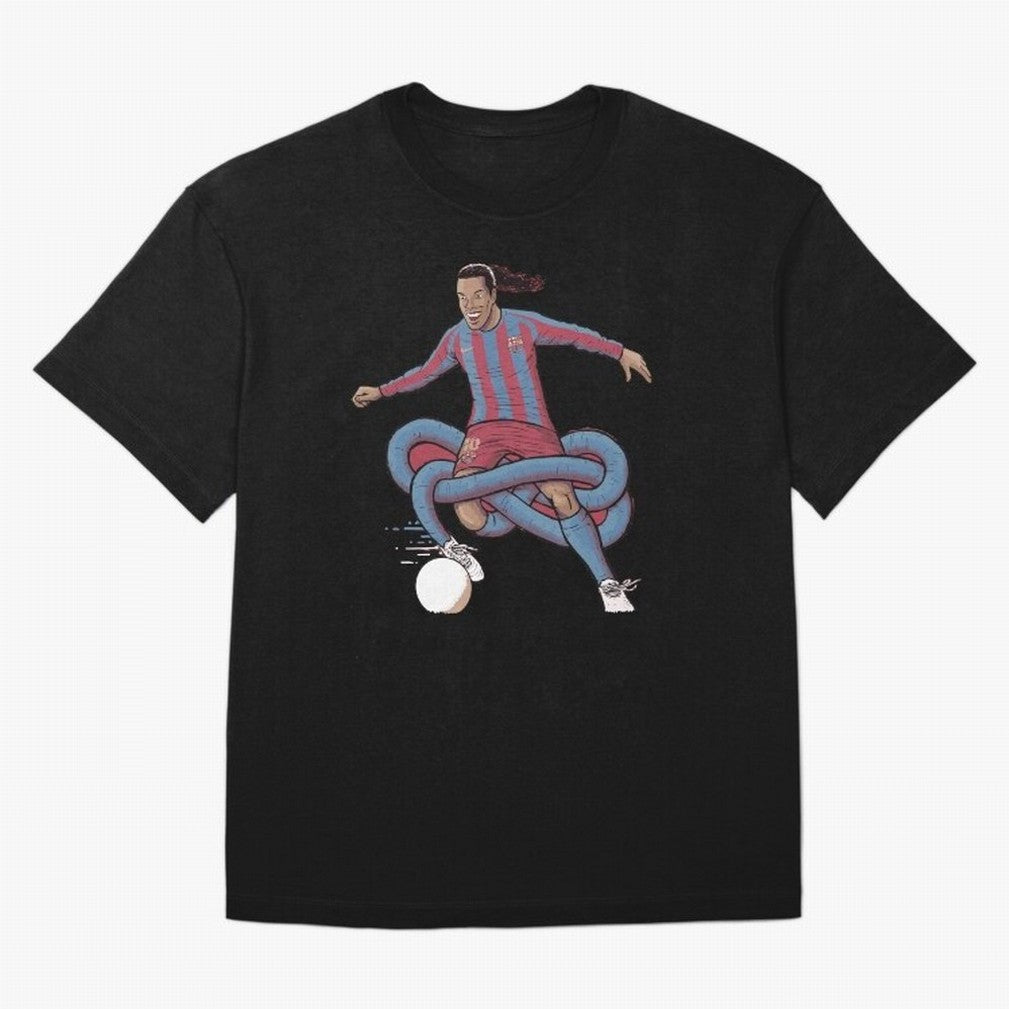 Ronaldinho Oversized T-Shirt Embrace FIFA World Cup 2026 with Mbappe and Neymar, Spain Energy, Sports Nostalgia, International Competition, Famous Players and Unforgettable Victories; Made for Collectors Who Enjoy Iconic Players, Country Pride,