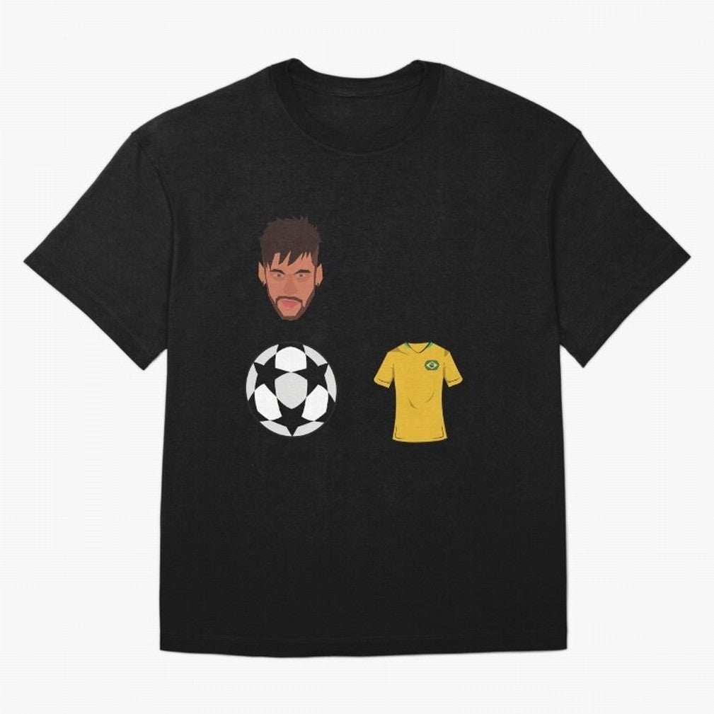 Neymar JR 10 - PSG X Brazil Oversized T-Shirt Back Your Heroes with FIFA World Cup 2026 for Fans of Neymar and Brazil, Portugal and Argentina, Bringing Championship Spirit, Famous Goals, Roaring Crowds and International Football Unity; Ideal for