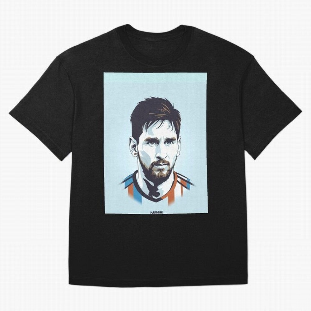 Messi Pop Art Portrait Graphic T-Shirt Join Supporters Worldwide for FIFA World Cup 2026 USA Canada Mexico with Cristiano Ronaldo, England and Germany Energy, Global Supporter Spirit, Legendary Goals, National Colors and Tournament Celebration;