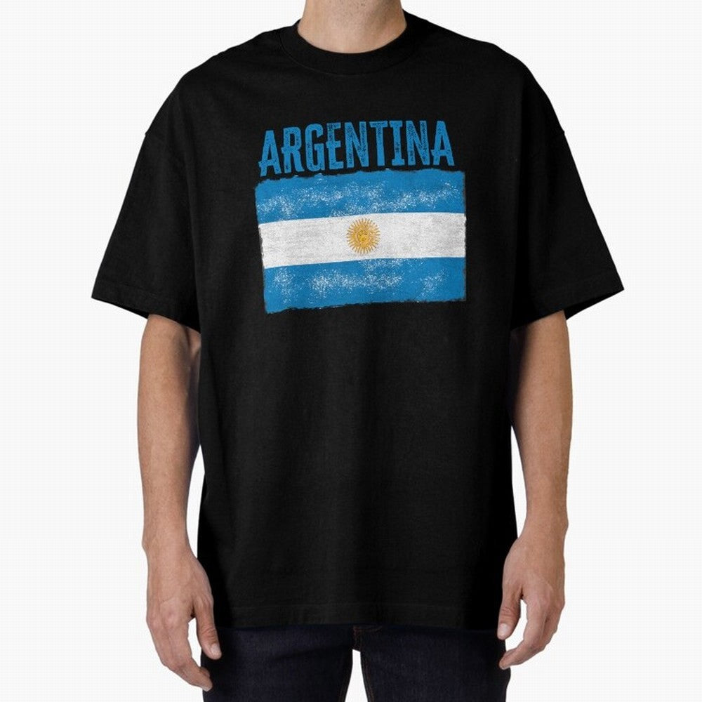 Argentina Oversized T-Shirt Feel the Heartbeat of Global Football Passion for FIFA World Cup 2026 USA Canada Mexico, Connected to Mbappe and Neymar, Argentina and Brazil, Classic Soccer Heritage, Championship Pressure, Fan Loyalty and International
