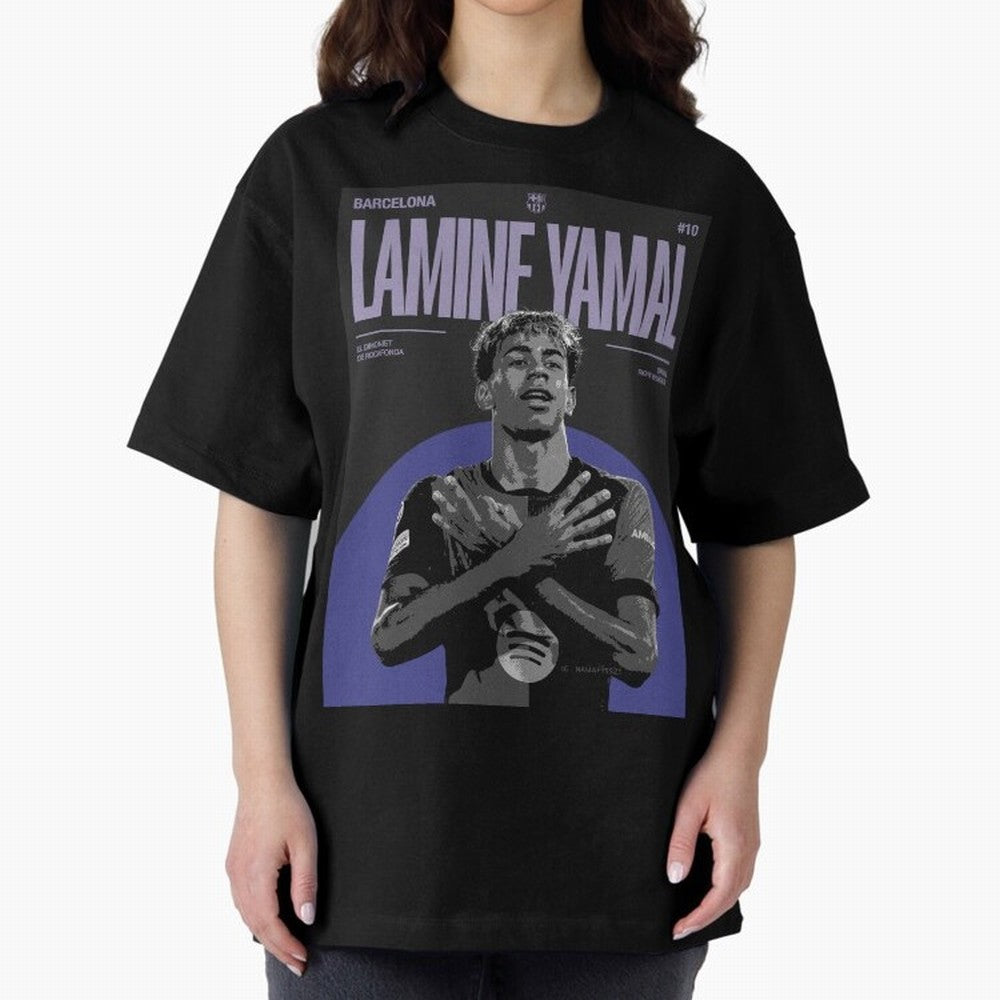 Lamine Yamal Barcelona Poster HD Premium T-Shirt Keep the Match Day Mood of FIFA World Cup 2026 USA Canada Mexico for Fans of Messi and France and Portugal, Bringing Match Day Excitement, Supporter Culture, Golden Goals and Global Football Passion;