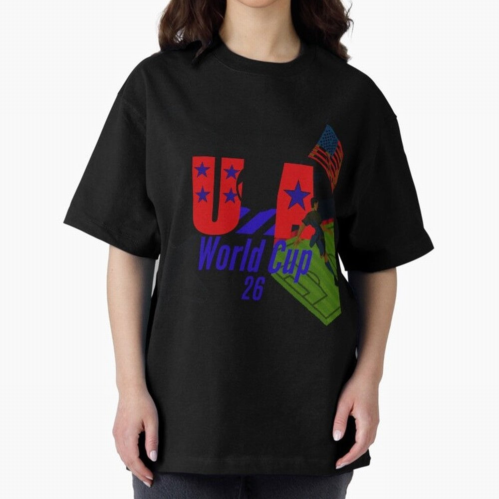 usa world cup 26 Premium T-Shirt Celebrate the Biggest Stage of FIFA World Cup 2026 Group Stage Built around Messi and Cristiano Ronaldo, Brazil Energy, Fan Favorite Moments, National Team Passion, Big Match Drama and Soccer History; Ideal for
