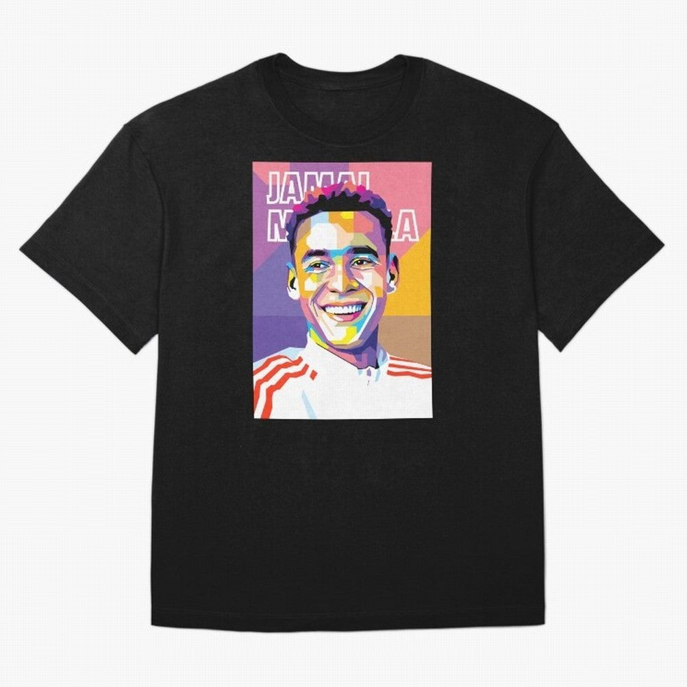 Jamal Musiala in WPAP Style Essential T-Shirt Celebrate Fan Favorites in Match Day Hype around FIFA World Cup 2026 USA Canada Mexico, Haaland and Mbappe, France, Soccer Culture, Superstar Moments, National Team Dreams and Competitive Fire; Created