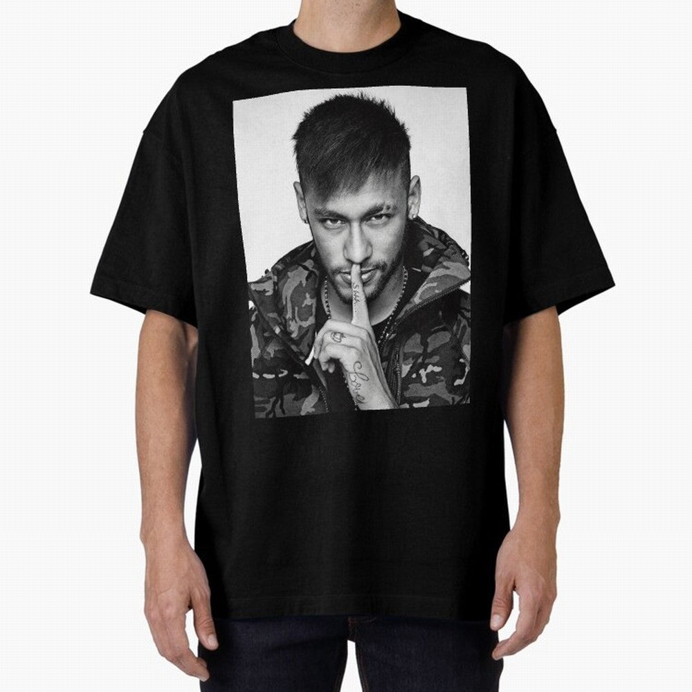 Neymar Art Oversized T-Shirt Treasure FIFA World Cup 2026 USA Canada Mexico Spirit, Centered on England, Messi, Champion Mindset, Group Stage Buzz, Knockout Tension and Passionate Fan Culture; Ideal for Fans Who Follow Messi, Cristiano Ronaldo,