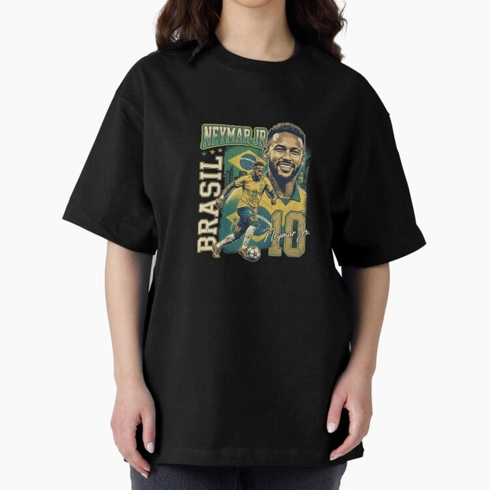 Neymar Jr Brazil Vintage Essential T-Shirt Keep the Match Day Mood of Match Day Hype around FIFA World Cup 2026, Messi, Argentina, France and Brazil, Goal Celebration Energy, Supporter Heritage, Football Icons and Worldwide Tournament Joy; Ideal