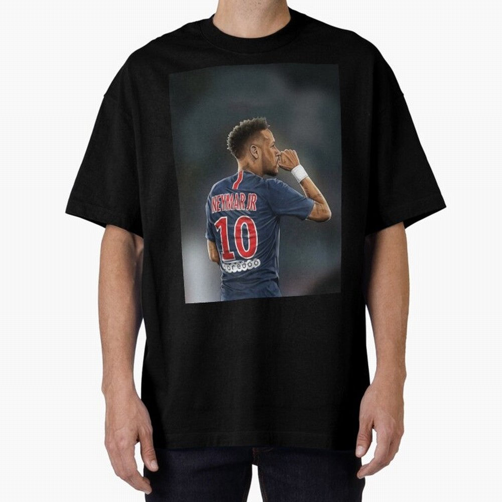 Neymar Watercolor Art Oversized T-Shirt Discover Match Day Hype around FIFA World Cup 2026 USA Canada Mexico, Messi, CR7 and Mbappe, Argentina and Brazil, Game Day Rituals, Football Legends, Country Pride and the Road to the Final; Ideal for
