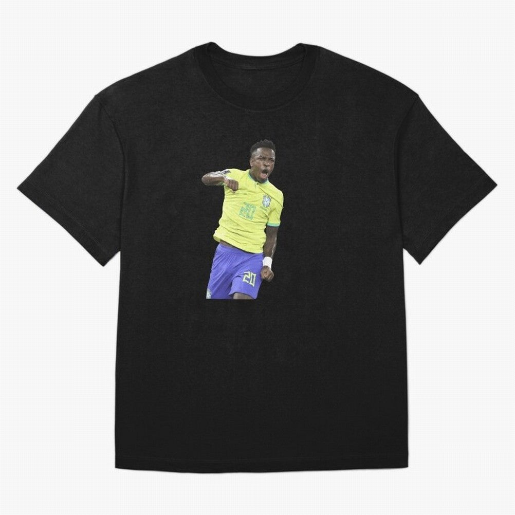 Vinicius Junior Classic T-Shirt Join the Global Buzz around Match Day Hype around FIFA World Cup 2026 Group Stage, Cristiano Ronaldo, Spain, Classic Soccer Heritage, Championship Pressure, Fan Loyalty and International Pride; Made for Collectors