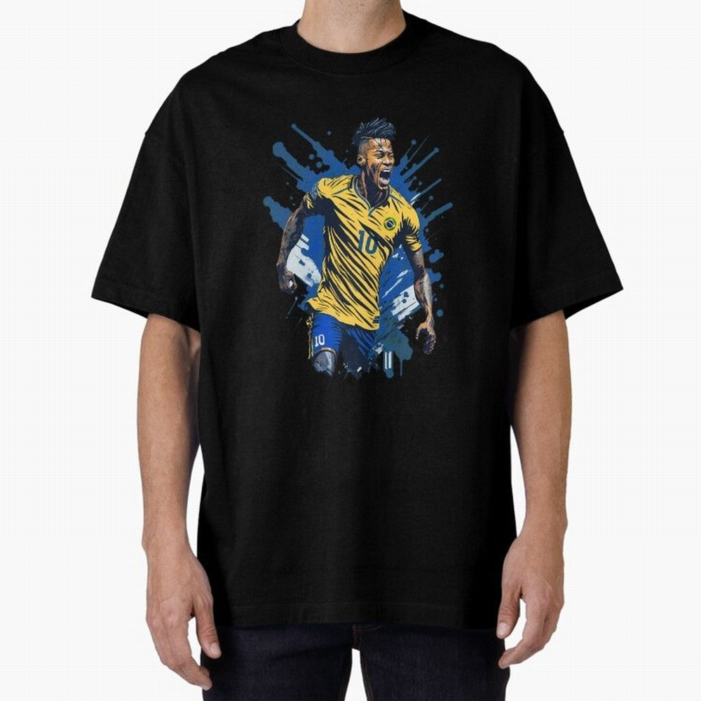 Neymar Jr. splash art Active T-Shirt Show Match Day Excitement for Match Day Hype around FIFA World Cup 2026 Group Stage, Messi, CR7 and Mbappe, Netherlands, Match Day Excitement, Supporter Culture, Golden Goals and Global Football Passion; Perfect
