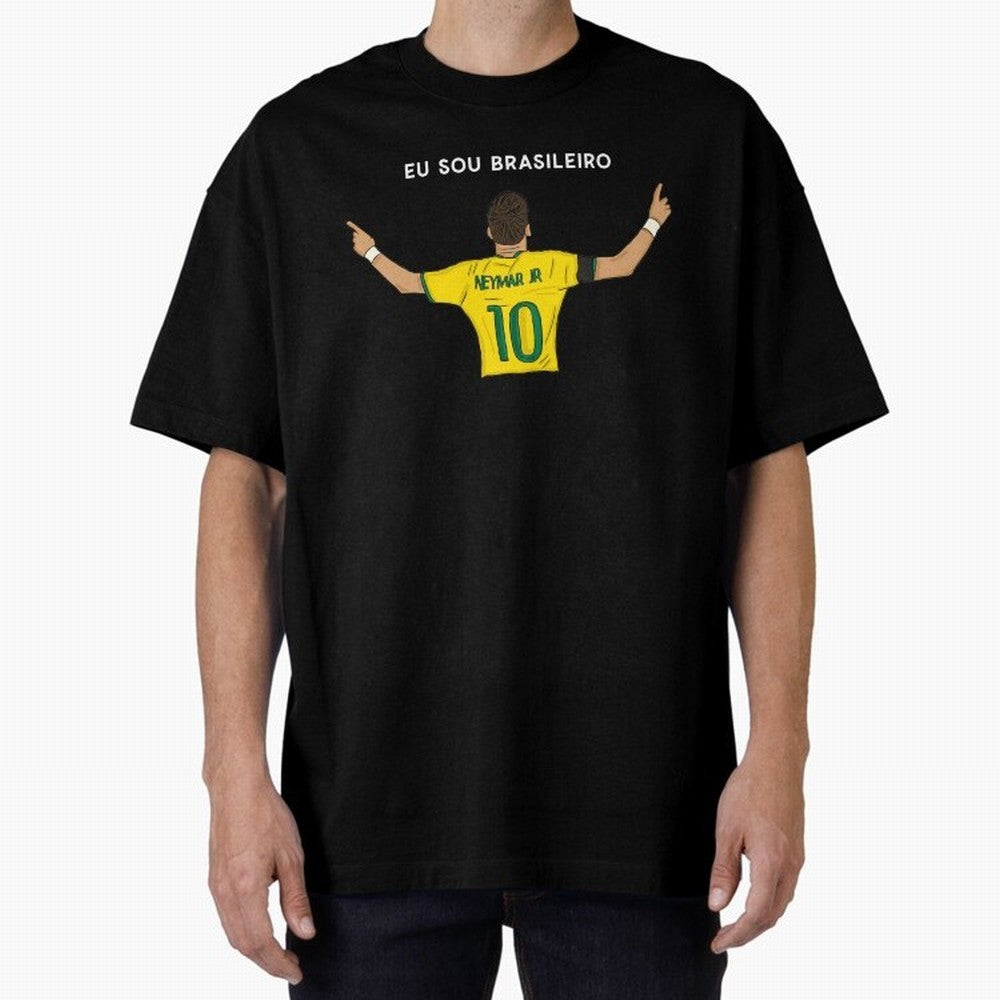Neymar Jr Brazil Oversized T-Shirt Celebrate Classic Football Spirit in Match Day Hype around FIFA World Cup 2026, CR7, Argentina and Brazil, Football History, Final Match Energy, Crowd Noise and Once in a Lifetime Moments; Created for Match Day