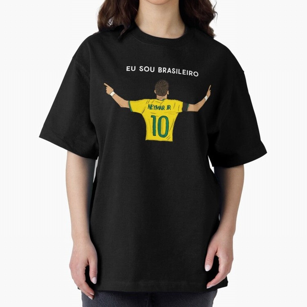 Neymar Jr Brazil Oversized T-Shirt Celebrate Classic Football Spirit in Match Day Hype around FIFA World Cup 2026, CR7, Argentina and Brazil, Football History, Final Match Energy, Crowd Noise and Once in a Lifetime Moments; Created for Match Day