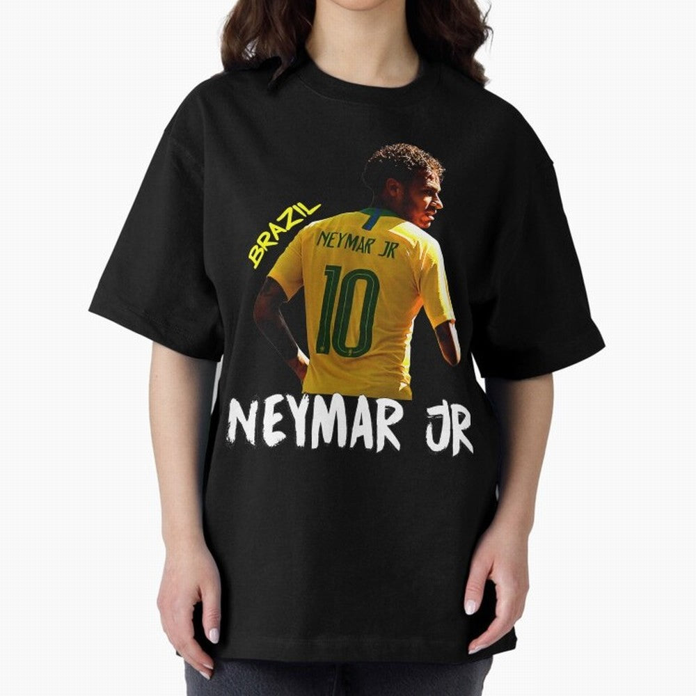 Brazil Neymar Selecao Oversized T-Shirt Feel the Heartbeat of FIFA World Cup 2026 Group Stage Spirit, Made for Brazil, Mbappe, Championship Spirit, Famous Goals, Roaring Crowds and International Football Unity; Perfect for Supporters Who Want Bold