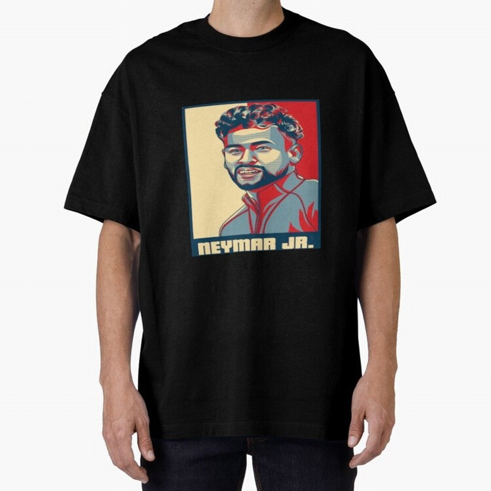 neymar jr al nassr Oversized T-Shirt Show Your Love for FIFA World Cup 2026 USA Canada Mexico for Fans of Messi and Cristiano Ronaldo and Germany, Bringing Sports Nostalgia, International Competition, Famous Players and Unforgettable Victories;
