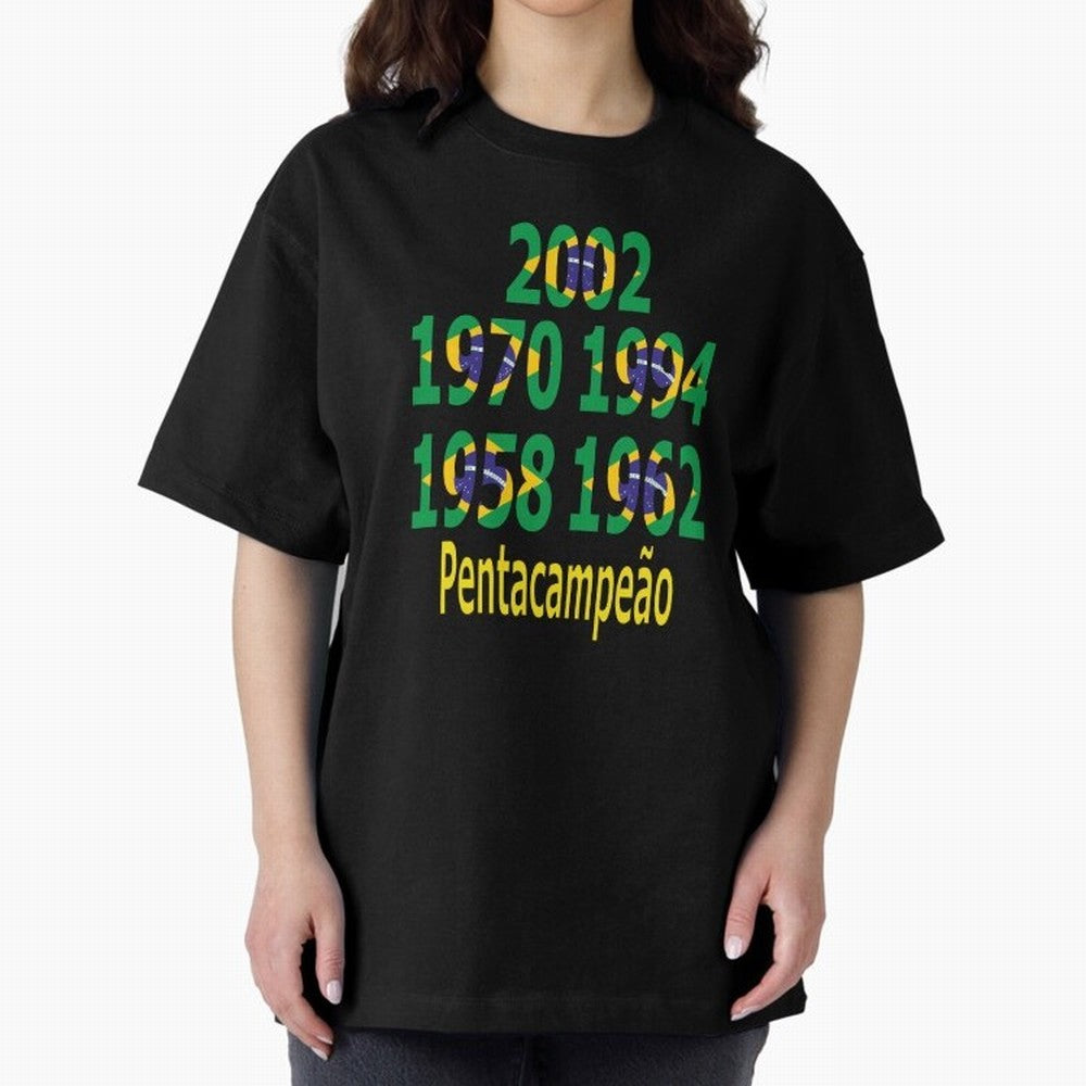 Brazil Five Stars - Champion Heritage Essential T-Shirt Celebrate Global Passion for FIFA World Cup 2026 for Fans of Messi, Neymar and Mbappe and Portugal, Bringing Goal Celebration Energy, Supporter Heritage, Football Icons and Worldwide
