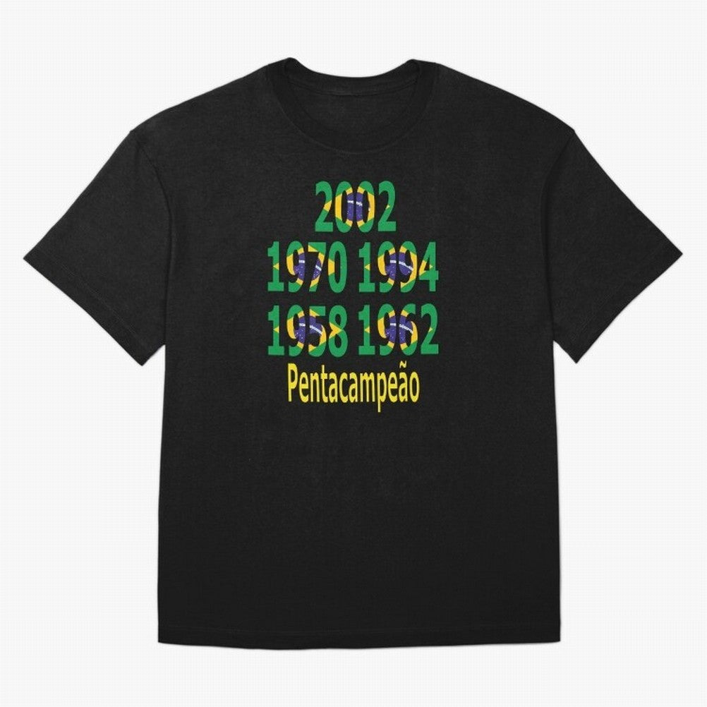 Brazil Five Stars - Champion Heritage Essential T-Shirt Celebrate Global Passion for FIFA World Cup 2026 for Fans of Messi, Neymar and Mbappe and Portugal, Bringing Goal Celebration Energy, Supporter Heritage, Football Icons and Worldwide