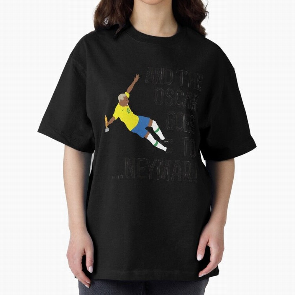 Neymar Diving Oversized T-Shirt Carry National Pride through the FIFA World Cup 2026 Journey through Haaland Highlights, England Pride, Retro Football Energy, Iconic Rivalries, Trophy Chase Drama and Stadium Atmosphere; Perfect for Supporters Who