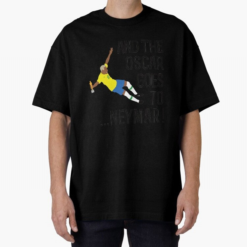 Neymar Diving Oversized T-Shirt Carry National Pride through the FIFA World Cup 2026 Journey through Haaland Highlights, England Pride, Retro Football Energy, Iconic Rivalries, Trophy Chase Drama and Stadium Atmosphere; Perfect for Supporters Who