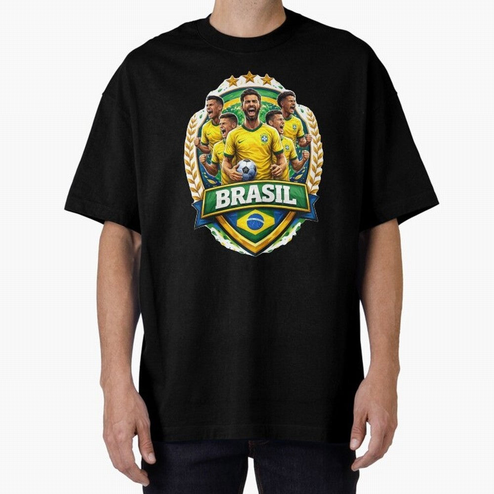 Brazil Football National Team Pride- Brazil Soccer Graphics Classic T-Shirt Show Match Day Excitement for FIFA World Cup 2026 for Fans of Mbappe and Neymar and Spain, Bringing Soccer Culture, Superstar Moments, National Team Dreams and Competitive
