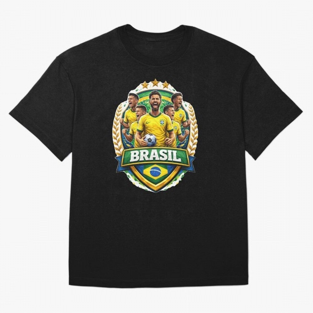 Brazil Football National Team Pride- Brazil Soccer Graphics Classic T-Shirt Show Match Day Excitement for FIFA World Cup 2026 for Fans of Mbappe and Neymar and Spain, Bringing Soccer Culture, Superstar Moments, National Team Dreams and Competitive