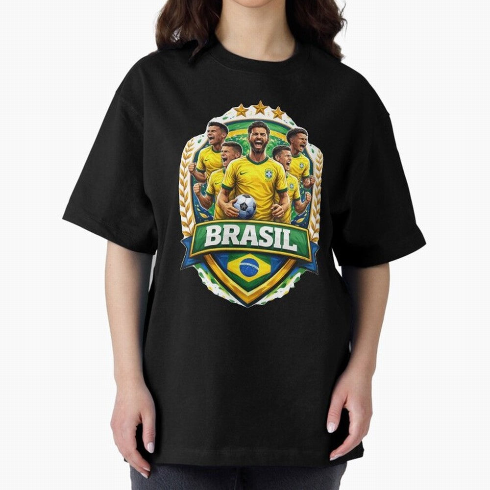 Brazil Football National Team Pride- Brazil Soccer Graphics Classic T-Shirt Show Match Day Excitement for FIFA World Cup 2026 for Fans of Mbappe and Neymar and Spain, Bringing Soccer Culture, Superstar Moments, National Team Dreams and Competitive