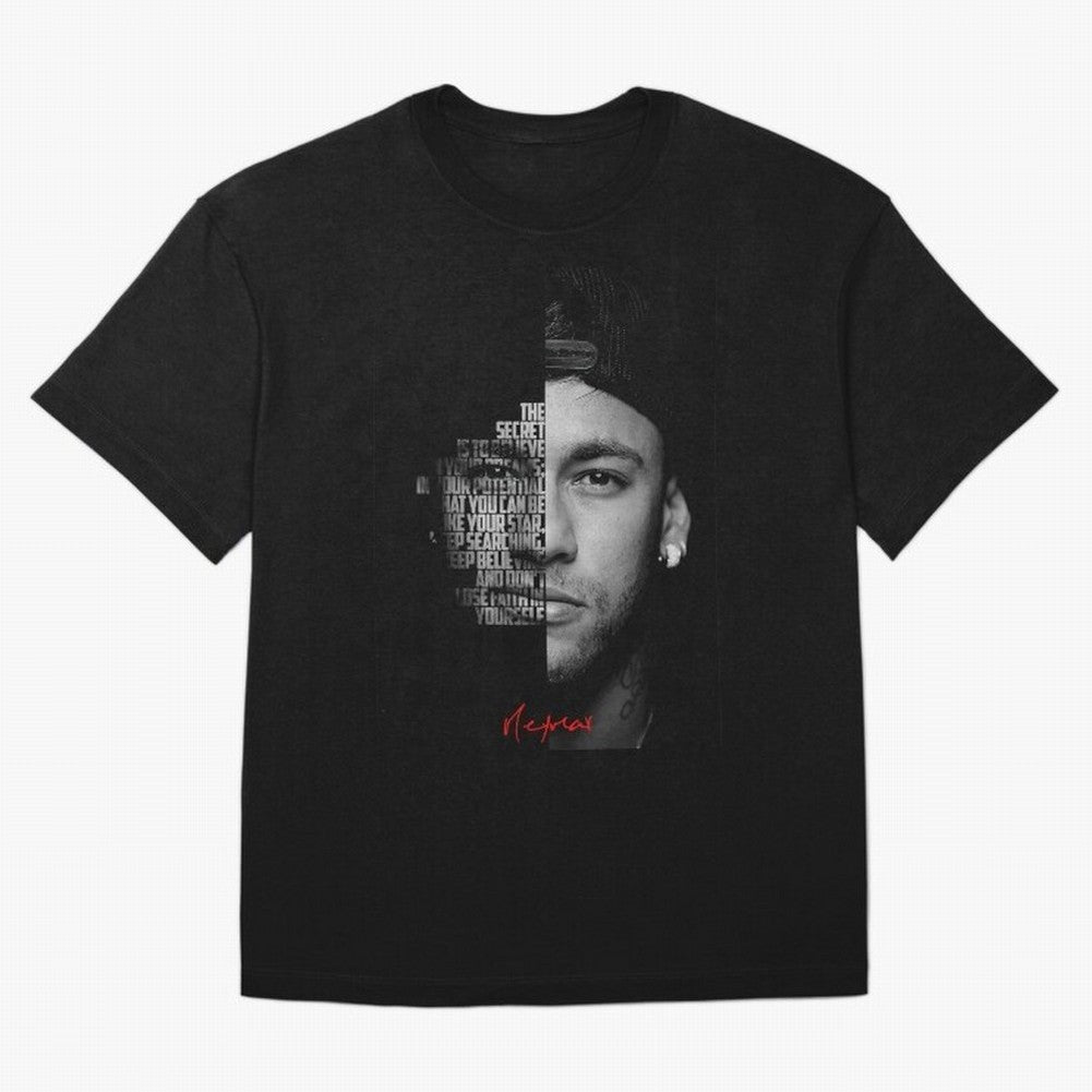 Black and white Neymar Jr quote. Oversized T-Shirt Fuel Your Fan Pride for FIFA World Cup 2026 Group Stage Connected to Cristiano Ronaldo, Haaland and CR7, England Energy, Goal Celebration Energy, Supporter Heritage, Football Icons and Worldwide