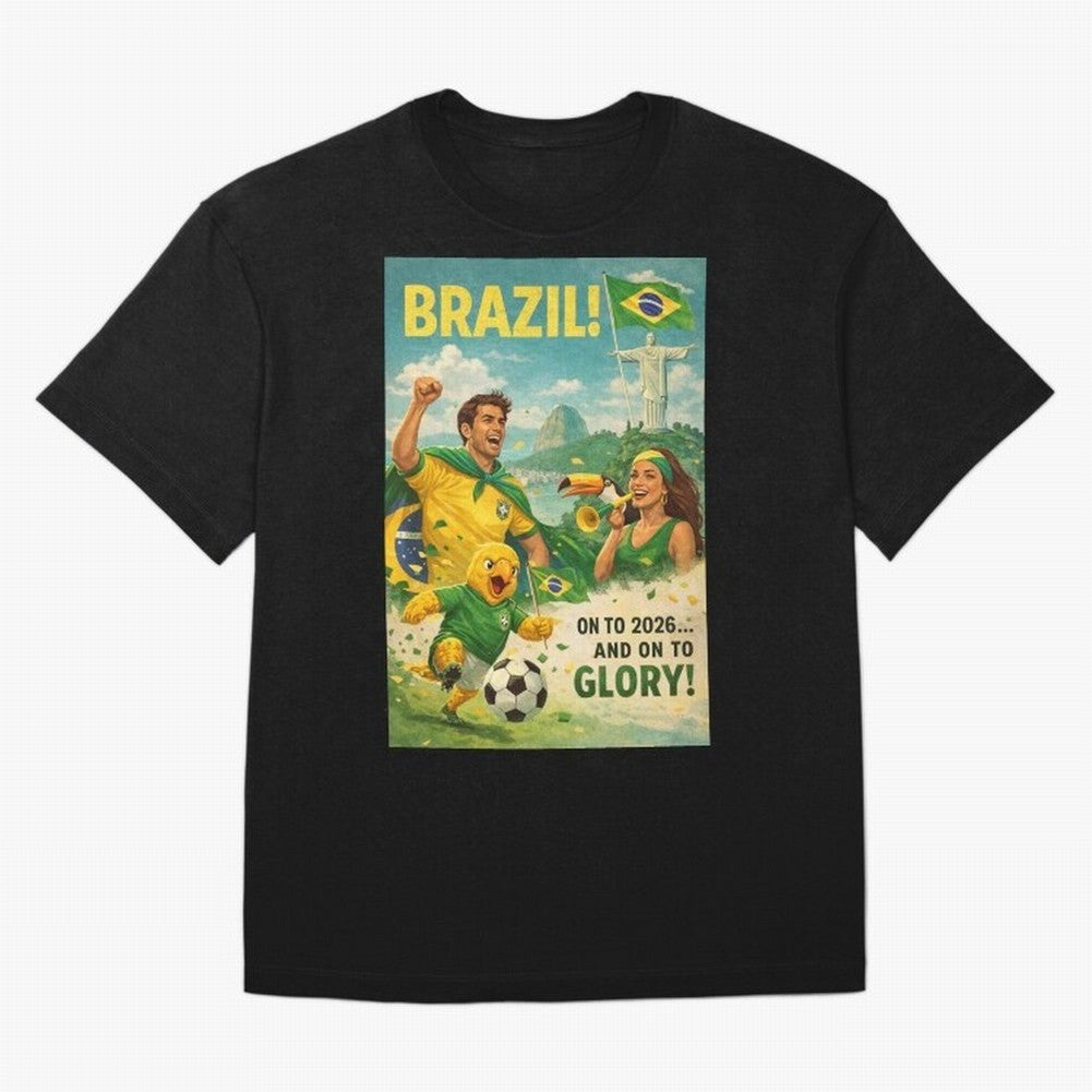Brazil Rio de Janeiro Christ the Redeemer Sugarloaf Mountain FIFA World Cup 2026 Football Celebration Classic T-Shirt Feel the Heartbeat of FIFA World Cup 2026 Group Stage for Fans of Neymar and Spain and Netherlands, Bringing Worldwide Fan Energy,
