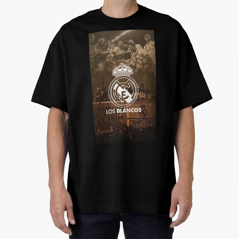 King Madrid Oversized T-Shirt Celebrate Football Heritage in FIFA World Cup 2026 Capturing Neymar, France Energy, Supporter Pride, Iconic Celebrations, Legendary Names and Global Match Day Energy; Great for Watch Parties, Sports Bars, Family