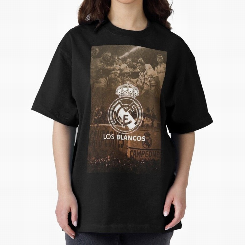 King Madrid Oversized T-Shirt Celebrate Football Heritage in FIFA World Cup 2026 Capturing Neymar, France Energy, Supporter Pride, Iconic Celebrations, Legendary Names and Global Match Day Energy; Great for Watch Parties, Sports Bars, Family