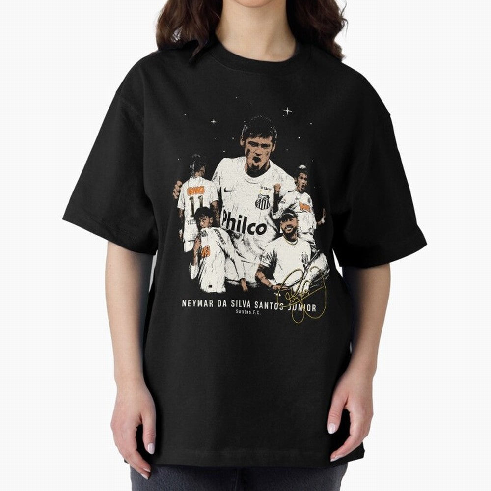 Neymar Illustration Classic T-Shirt Join the Global Buzz around FIFA World Cup 2026 for Fans of CR7 and Argentina, France and Brazil, Bringing Retro Football Energy, Iconic Rivalries, Trophy Chase Drama and Stadium Atmosphere; Great for Supporters