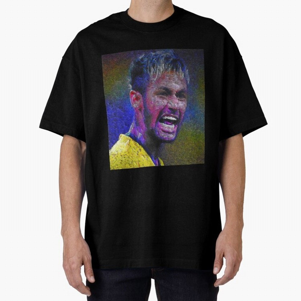 Neymar Poster Panting Art Brazilian Soccer Player Classic T-Shirt Represent Football Lovers during FIFA World Cup 2026 Group Stage Made for Mbappe and Neymar, Germany Energy, Classic Soccer Heritage, Championship Pressure, Fan Loyalty and