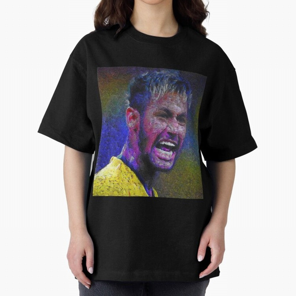 Neymar Poster Panting Art Brazilian Soccer Player Classic T-Shirt Represent Football Lovers during FIFA World Cup 2026 Group Stage Made for Mbappe and Neymar, Germany Energy, Classic Soccer Heritage, Championship Pressure, Fan Loyalty and