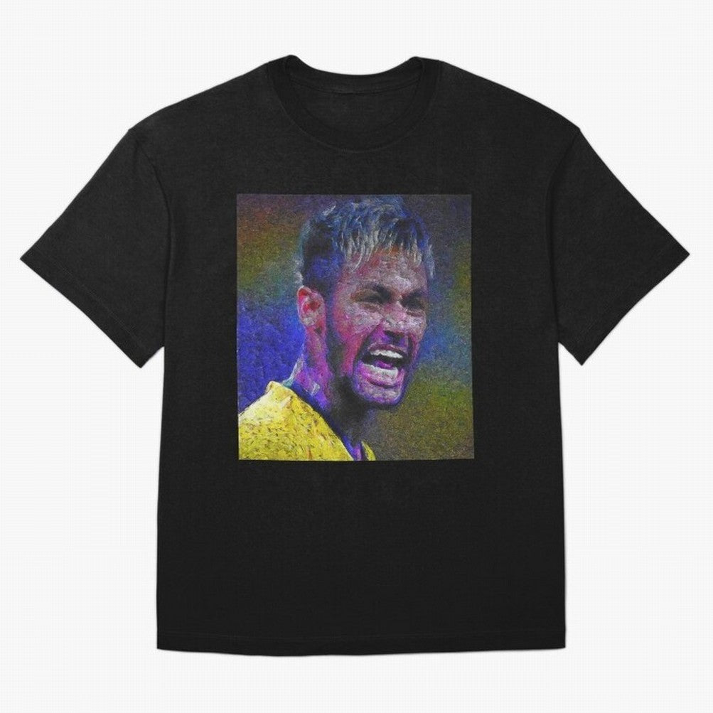 Neymar Poster Panting Art Brazilian Soccer Player Classic T-Shirt Represent Football Lovers during FIFA World Cup 2026 Group Stage Made for Mbappe and Neymar, Germany Energy, Classic Soccer Heritage, Championship Pressure, Fan Loyalty and