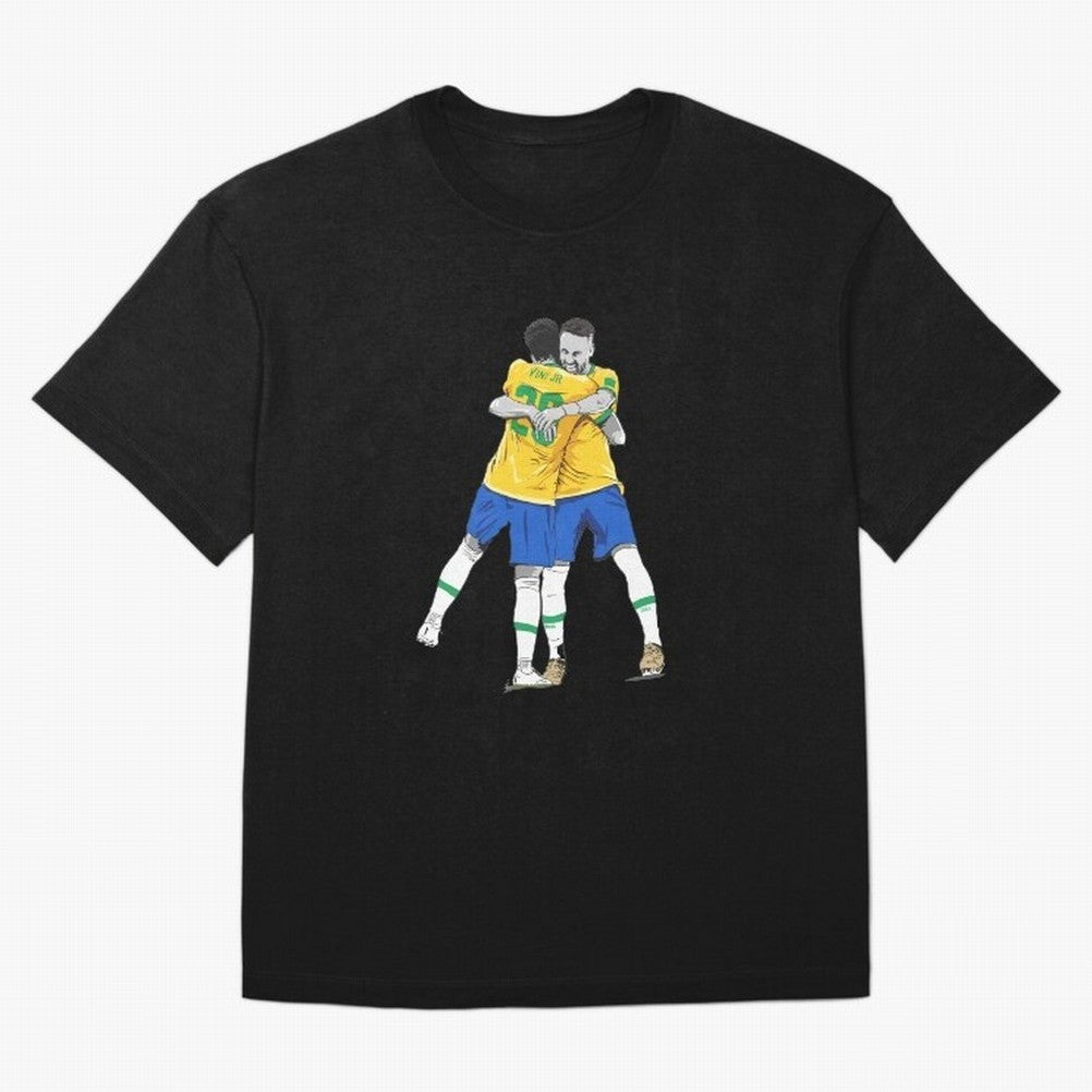BRAZIL Neymar Jr and Vini Jr World Cup Celebration Oversized T-Shirt Unlock FIFA World Cup 2026 USA Canada Mexico Spirit, with Netherlands, Messi, CR7 and Mbappe, Supporter Pride, Iconic Celebrations, Legendary Names and Global Match Day Energy;