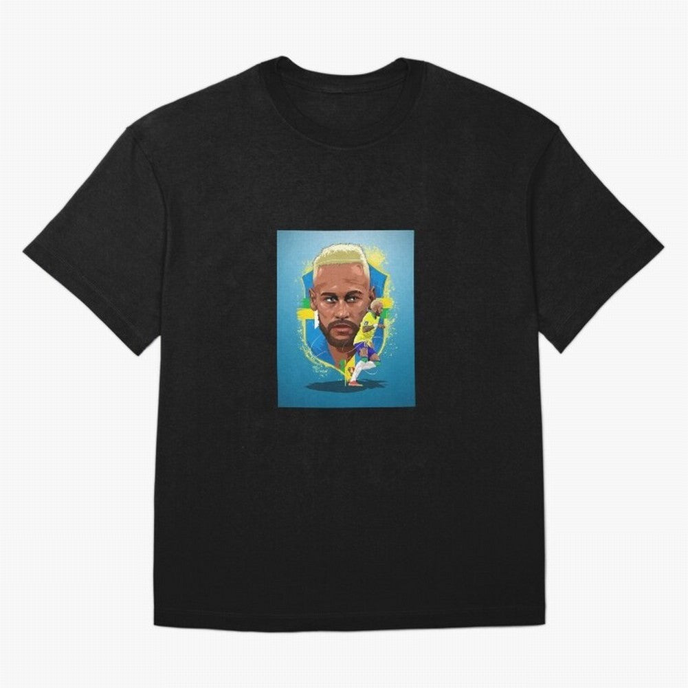 neymar art - neymar illustration T Shirt Oversized T-Shirt Feel the Trophy Chase of the FIFA World Cup 2026 USA Canada Mexico Journey through Mbappe and Neymar Highlights, France Pride, Football Festival Excitement, Trophy Ambitions, Country