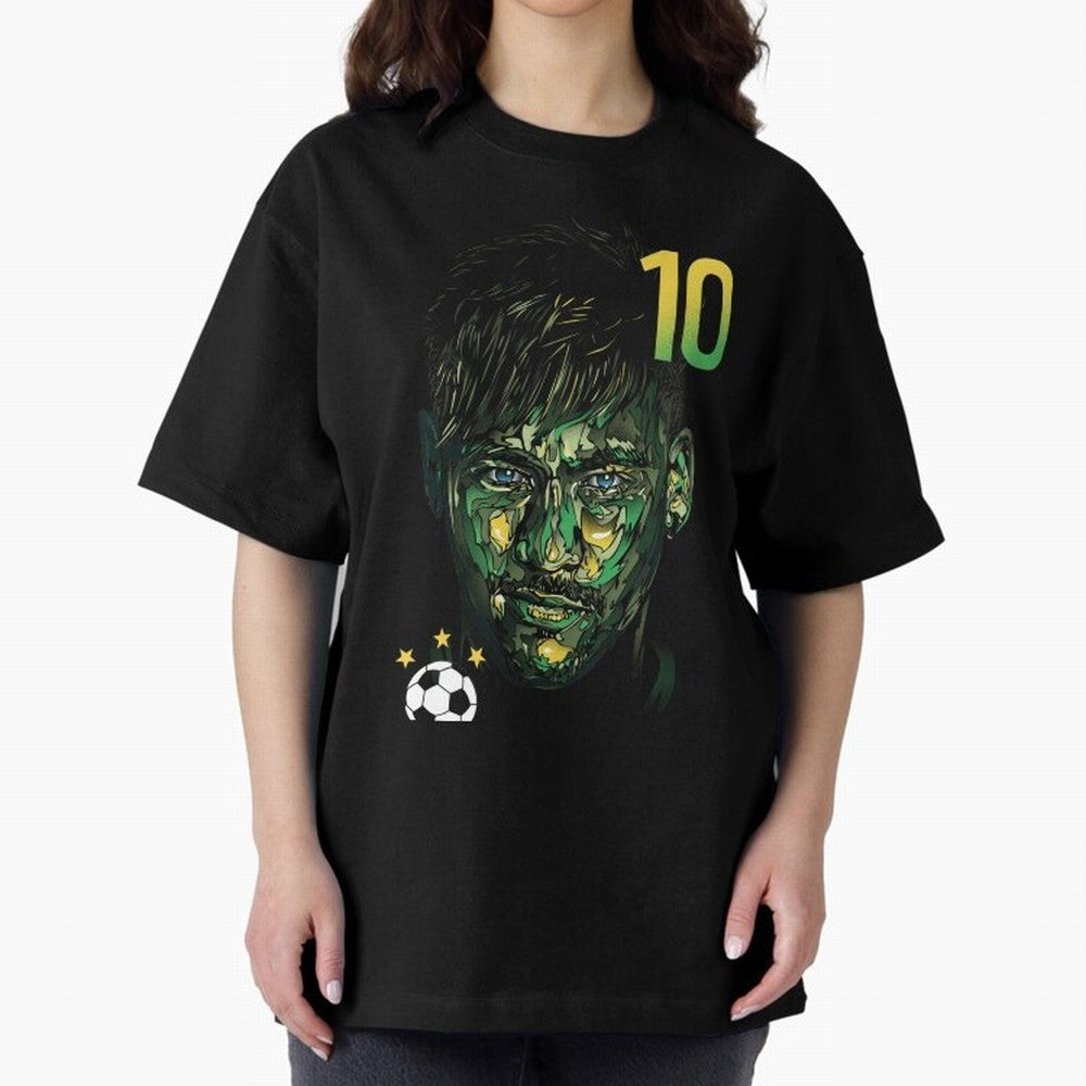 Neymar Jr. Oversized T-Shirt Live the Energy of FIFA World Cup 2026 Spirit, Celebrating Brazil, Portugal and Argentina, Neymar, Global Supporter Spirit, Legendary Goals, National Colors and Tournament Celebration; Made for Die Hard Supporters,