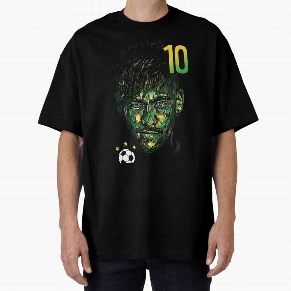Neymar Jr. Oversized T-Shirt Live the Energy of FIFA World Cup 2026 Spirit, Celebrating Brazil, Portugal and Argentina, Neymar, Global Supporter Spirit, Legendary Goals, National Colors and Tournament Celebration; Made for Die Hard Supporters,