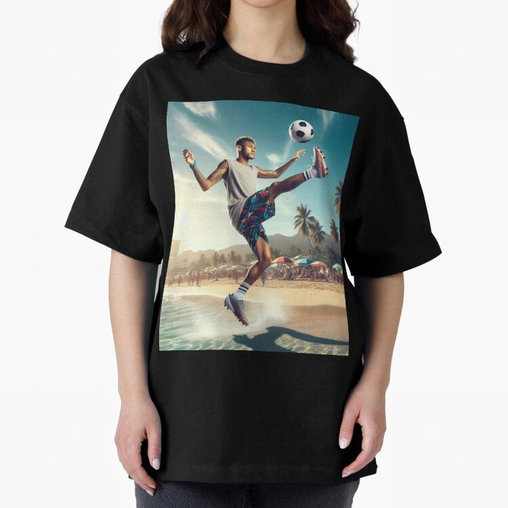 Neymar Junior Playing on Beach Classic T-Shirt Bring Trophy Dreams to FIFA World Cup 2026 Inspired by Cristiano Ronaldo, Haaland and CR7, Spain Energy, Worldwide Fan Energy, Dramatic Goals, Stadium Lights and Championship Celebrations; Made for Die