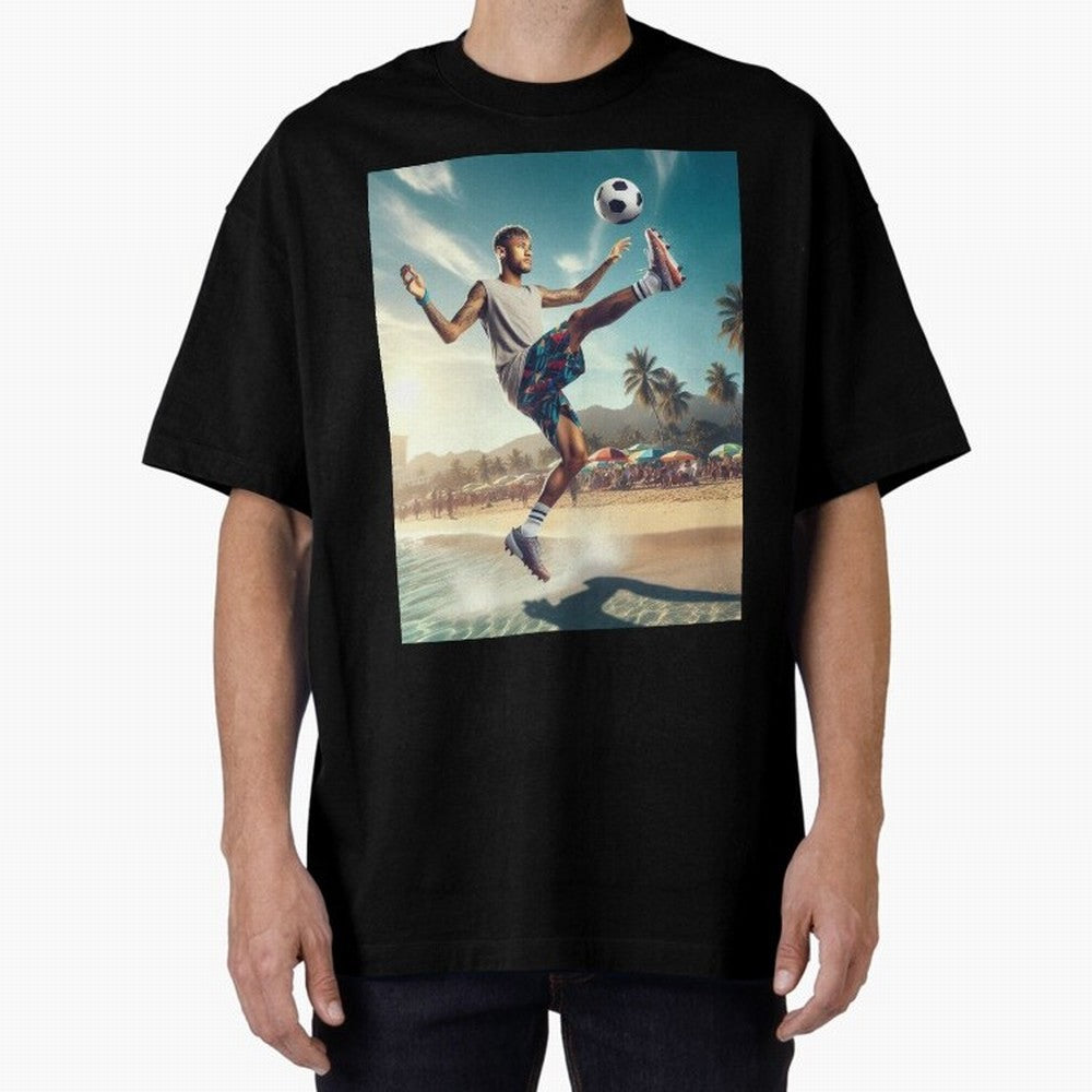Neymar Junior Playing on Beach Classic T-Shirt Bring Trophy Dreams to FIFA World Cup 2026 Inspired by Cristiano Ronaldo, Haaland and CR7, Spain Energy, Worldwide Fan Energy, Dramatic Goals, Stadium Lights and Championship Celebrations; Made for Die