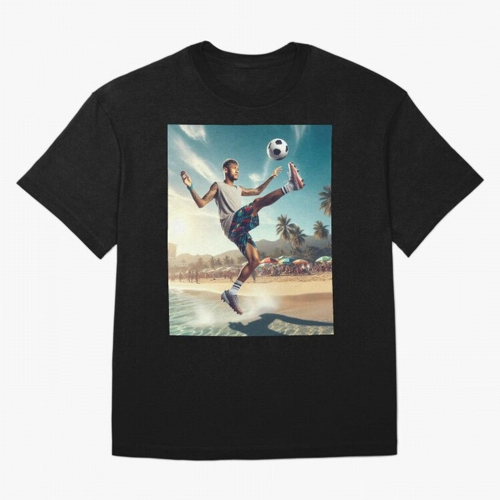 Neymar Junior Playing on Beach Classic T-Shirt Bring Trophy Dreams to FIFA World Cup 2026 Inspired by Cristiano Ronaldo, Haaland and CR7, Spain Energy, Worldwide Fan Energy, Dramatic Goals, Stadium Lights and Championship Celebrations; Made for Die