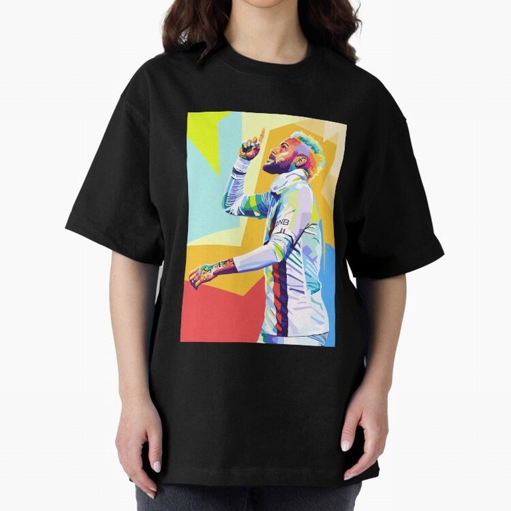 Neymar Jr Wpap pop art Oversized T-Shirt Support the Legends of Match Day Hype around FIFA World Cup 2026, Mbappe, England, Tournament Hype, Historic Matchups, Family Viewing Parties and Global Sports Pride; Built for Supporters Chasing Trophy