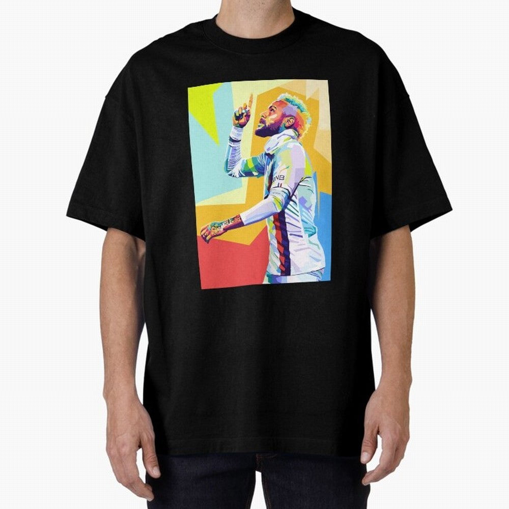 Neymar Jr Wpap pop art Oversized T-Shirt Support the Legends of Match Day Hype around FIFA World Cup 2026, Mbappe, England, Tournament Hype, Historic Matchups, Family Viewing Parties and Global Sports Pride; Built for Supporters Chasing Trophy