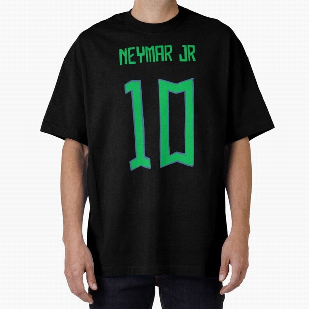 Neymar Jr #10 (Brazil) Oversized T-Shirt Stand Proud for FIFA World Cup 2026 Group Stage Driven by Mbappe and Neymar, Brazil, Portugal and Argentina Energy, Worldwide Fan Energy, Dramatic Goals, Stadium Lights and Championship Celebrations; Made