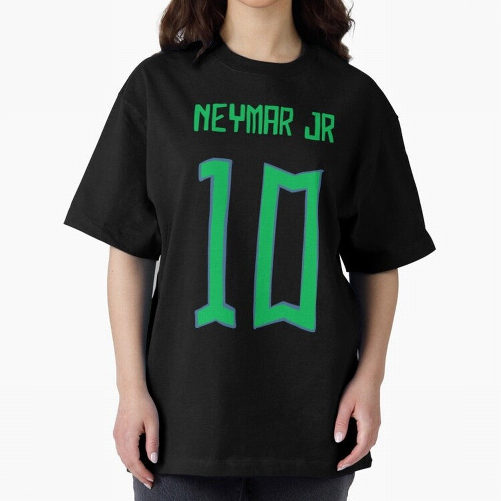 Neymar Jr #10 (Brazil) Oversized T-Shirt Stand Proud for FIFA World Cup 2026 Group Stage Driven by Mbappe and Neymar, Brazil, Portugal and Argentina Energy, Worldwide Fan Energy, Dramatic Goals, Stadium Lights and Championship Celebrations; Made