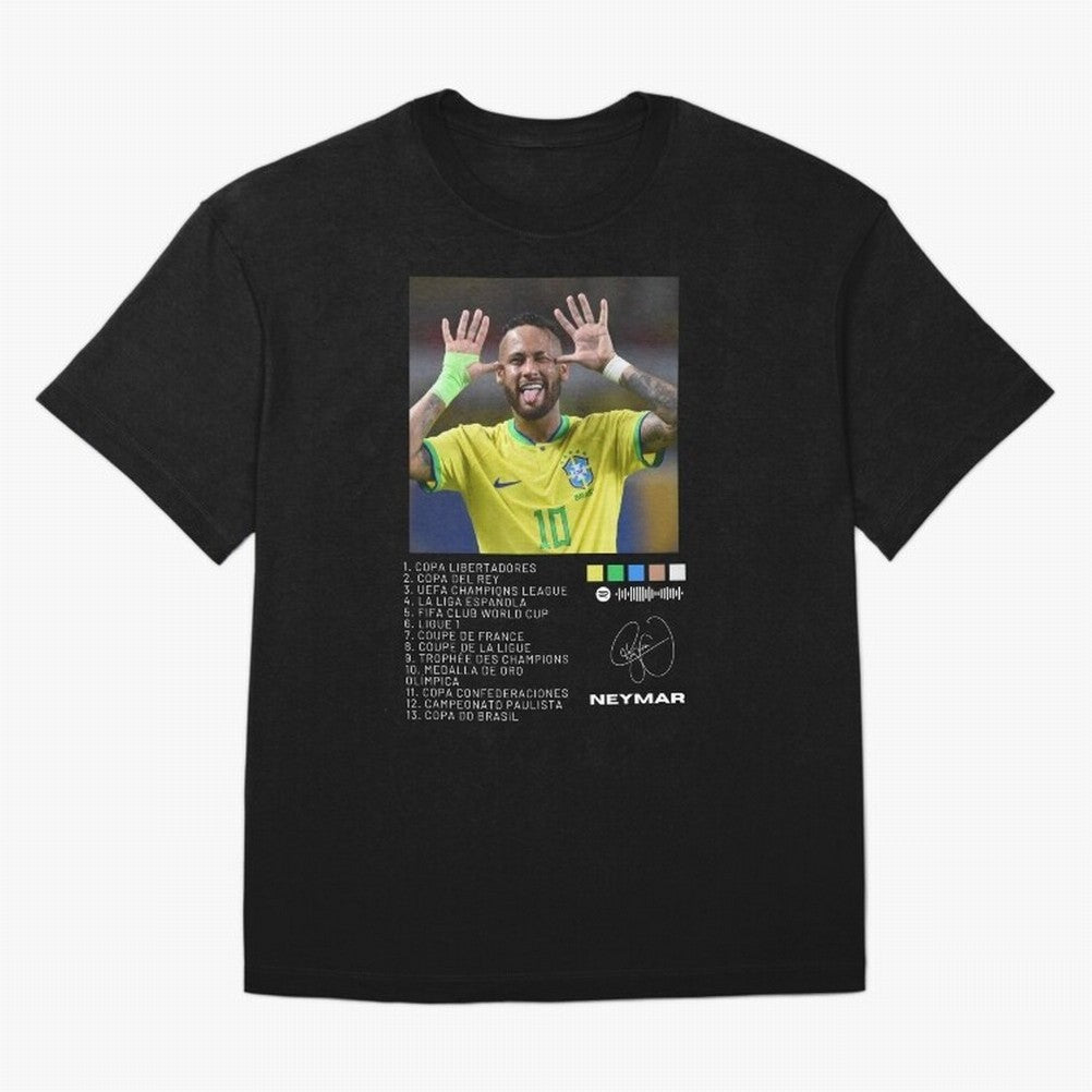 Neymar Brazil 10 Oversized T-Shirt Follow the Final Road of FIFA World Cup 2026 Group Stage for Fans of Haaland and Mbappe and Argentina and Brazil, Bringing Stadium Chants, National Pride, Trophy Dreams and Unforgettable Football Memories; Perfect