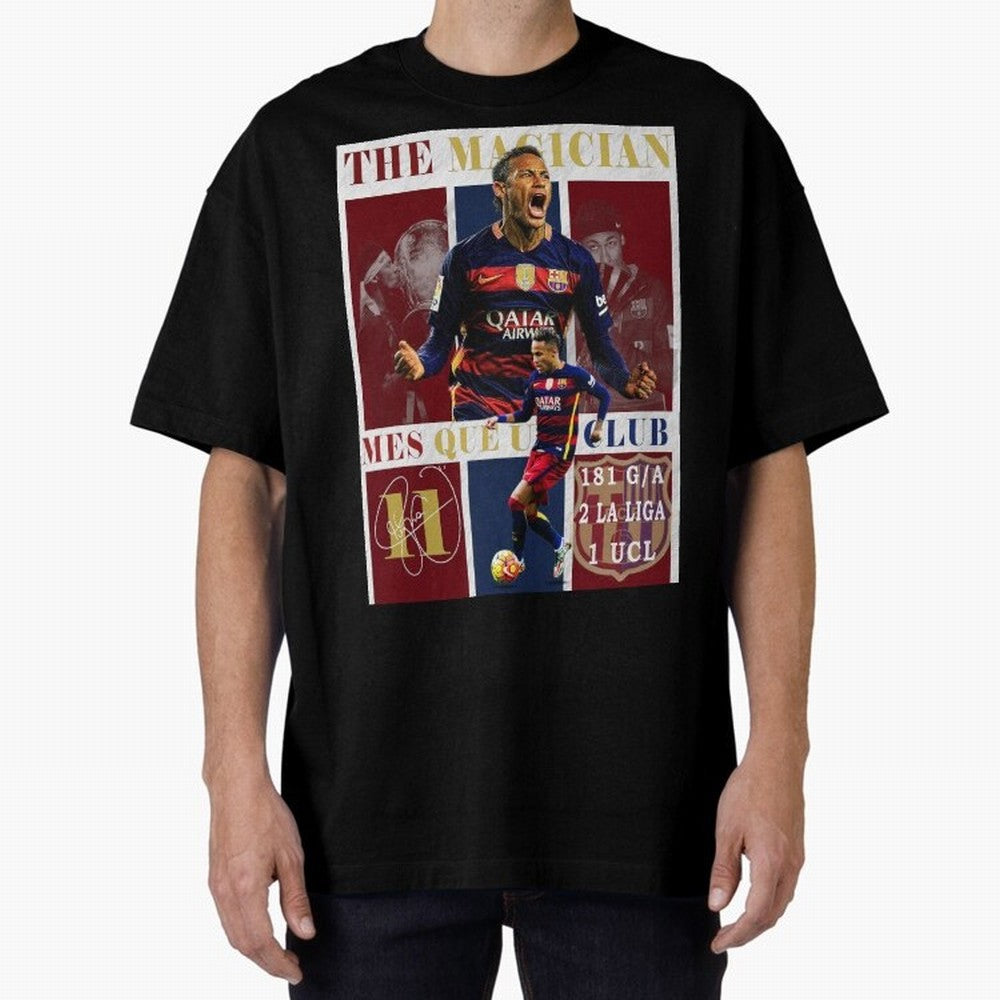 Neymar Jr Barcelona 2015 UCL Poster Classic T-Shirt Bring a Champion Mindset to Match Day Hype around FIFA World Cup 2026, Messi, CR7 and Mbappe, Brazil, Champion Mindset, Group Stage Buzz, Knockout Tension and Passionate Fan Culture; Perfect for
